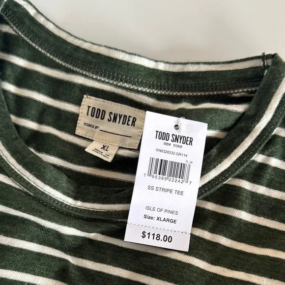 Todd Snyder Green & White T-Shirt - Picture 3 of 4